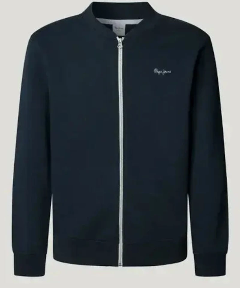 Pepe Jeans Macbeth Plain Bomber ανδρική φούτερ ζακέτα μπλε PM5800010-594 Dulwich blue