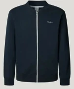 Pepe Jeans Macbeth Plain Bomber ανδρική φούτερ ζακέτα μπλε PM5800010-594 Dulwich blue