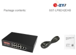 SST-LP8EH2EHB, 10-Port (8+2) 10/100 24v Passive PoE switch, 125W