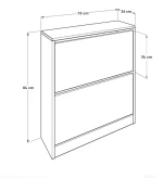 Παπουτσοθήκη Flat Λευκό 73x84x26cm (ΠxΥxΒ)