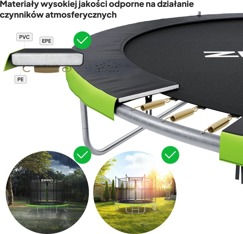 Τραμπολίνα κήπου Zipro Jump Pro με εσωτερικό δίχτυ 12FT 374cm