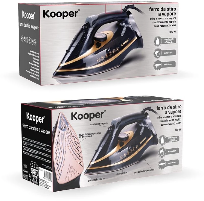 Kooper Σίδερο ατμού με πλάκα νανοκεραμικής 3000 W Keramos 2194479