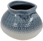 Κασπώ κεραμικό μπλε/εκρού 24,3x20,2cm
