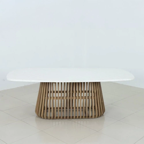 LIBERTA SIRACUSA ΤΡΑΠΕΖΙ ΛΕΥΚΟ 220x110x77.5cm