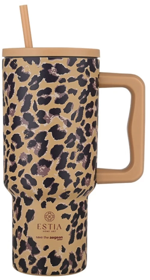 Θερμός Estia 900ml Straw Tumbler XL Save The Aegean 01-34849 Spotted Prowl [ΕΤΟΙΜΟΠΑΡΑΔΟΤΟ]