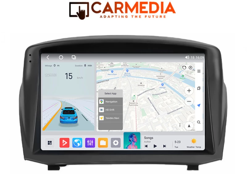CARMEDIA CM2089-13W TABLET 9'' OEM FORD FIESTA 2008-2018 V2