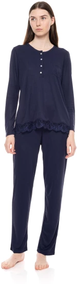 Γυναικεία Πυτζάμα Pink Label - Yacht Blue - Πατιλέτα - Regular Fit - Bamboo