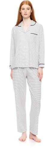 Γυναικεία Πυτζάμα Pink Label - Σεμιζιέ - Cloud Stripes Print - Cotton - Regular Fit