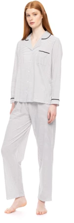 Γυναικεία Πυτζάμα Pink Label - Σεμιζιέ - Cloud Stripes Print - Cotton - Regular Fit