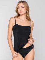 LUNA - Micro Touch Comfort Φανελάκι -  Με Λεπτή Τιράντα - Μαύρο