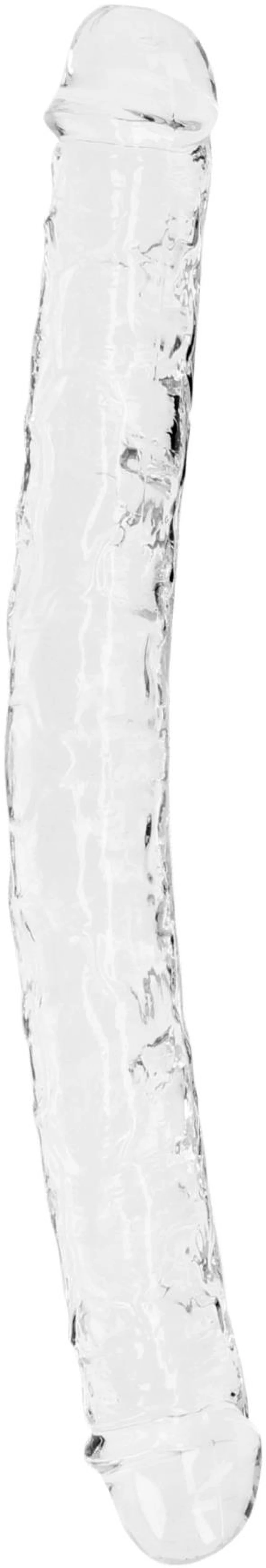RealRock Crystal Jelly Ρεαλιστικό Dildo με Βεντούζα Διάφανο 34cm