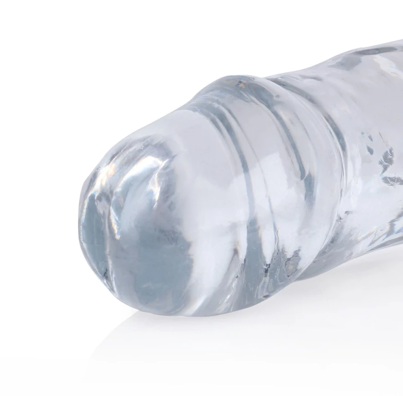 RealRock Crystal Jelly Ρεαλιστικό Dildo με Βεντούζα Διάφανο 34cm