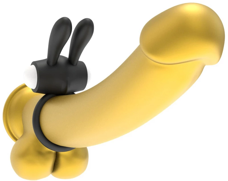 Lovetoy My First Power Clit Cockring Rabbit Black