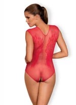 Obsessive Tempting Red Fishnet Teddy