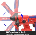 Επαναφορτιζόμενο Πιστολέτο SDS Plus 20V Li-Ion Brushless SOLO (2.0 J) | WORKPRO (PROFI) WP390300