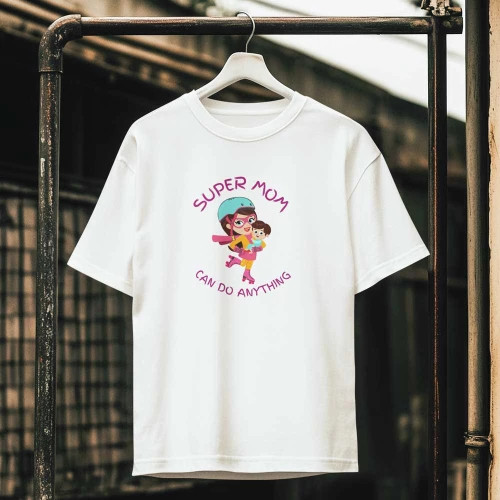 T-shirt γυναικείο Super Mom White