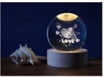 i-TOTAL XL2720 ΛΑΜΠΑ CRYSTAL BALL HEART SMALL 6cm