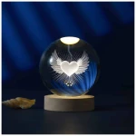 i-TOTAL XL2717E ΛΑΜΠΑ CRYSTAL BALL HEART LARGE 10cm