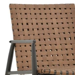 Πολυθρόνα Eamon  μαύρο αλουμίνιο και pe rattan σε καφέ απόχρωση 72.5x73.5x77εκ
