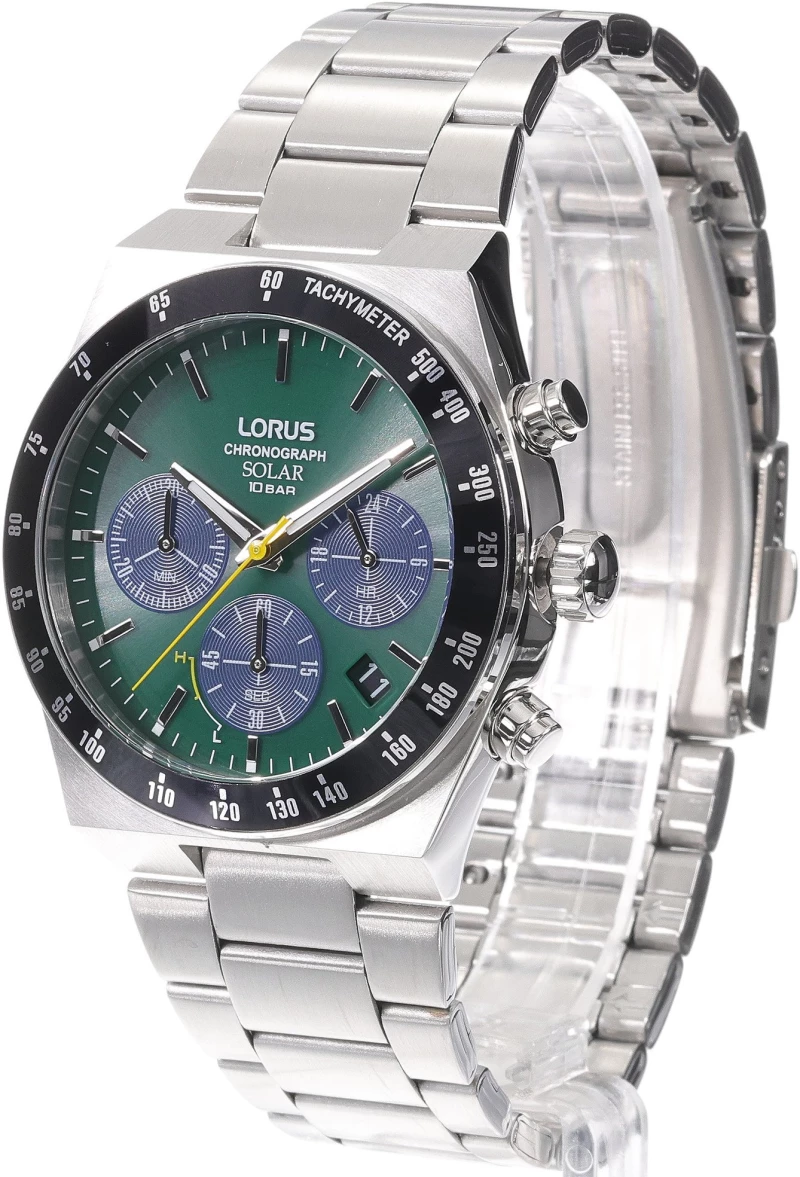 Lorus RZ523AX9 Solar Χρονογράφος Πράσινο Καντράν