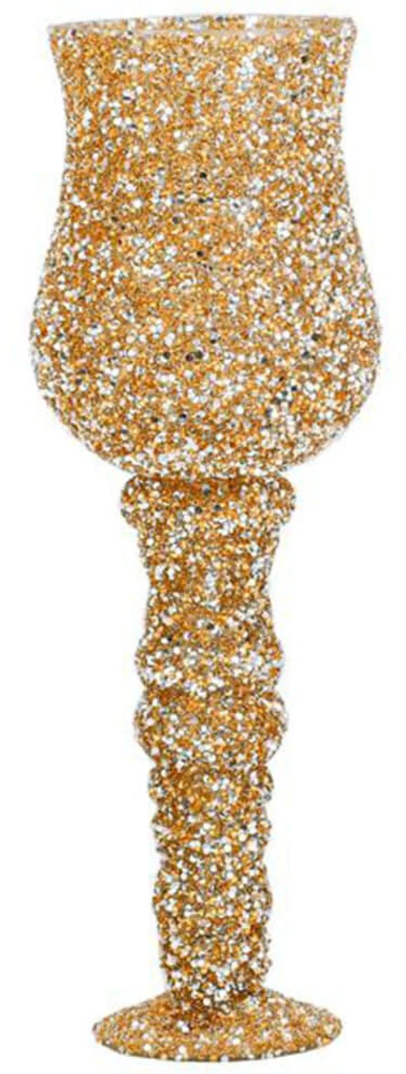 Βάζο Mosaic 967-225-013 14x40cm Gold Γυαλί