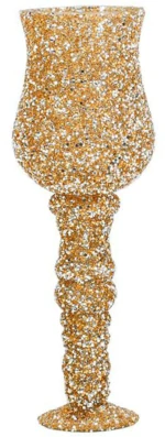 Βάζο Mosaic 967-225-013 14x40cm Gold Γυαλί
