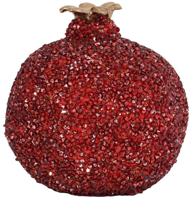 Διακοσμητικό Ρόδι 966-225-004 11x11cm Red Αλουμίνιο
