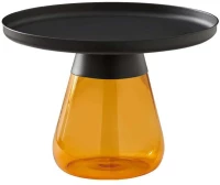 Τραπέζι Σαλονιού 644-225-003 60x42cm Black-Amber