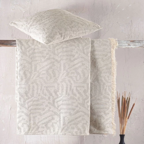 Ριχτάρι Melie Ecru Ρυθμός Τετραθέσιο 180x330cm Chenille,Βαμβάκι,Polyester