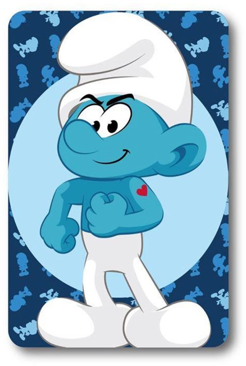 Κουβέρτα Βρεφική Fleece Peyo Smurfs 11 Blue DimCol 100x140cm Πολυέστερ