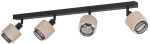 Φωτιστικό Οροφής - Σποτ Rosley 43659 4xΕ14 Black-Linen Eglo