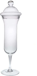 Βάζο Με Καπάκι 91971 Φ21x66cm Clear Γυαλί