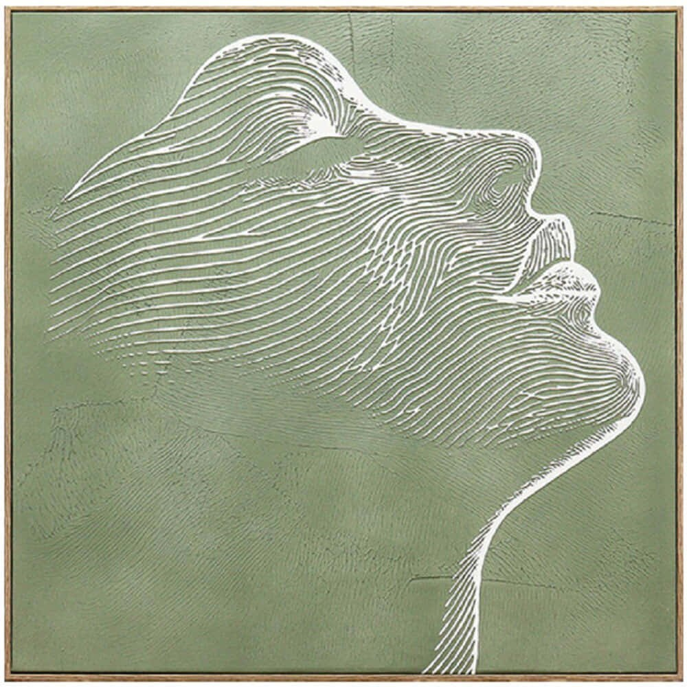 Πίνακας Καμβάς FAL416 60x3x60cm Green Espiel Τετράγωνοι Mdf,Καμβάς