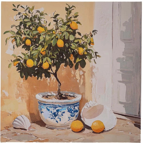 Πίνακας Καμβάς Plant 92711 60x60cm Multi Τετράγωνοι Καμβάς