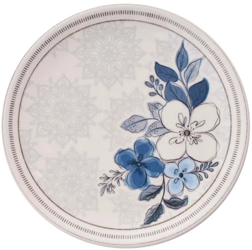 Πιάτο Γλυκού Flower Garden (Σετ 6Τμχ) 471PST1128 19,3x19,3x2cm Multi Hermia Κεραμικό