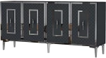 Μπουφές Puma 555CHM1327 150x32x75cm Anthracite-Silver Μοριοσανίδα, Μελαμίνη