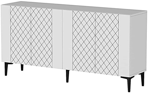 Μπουφές Resso 555CHM1367 150x32x75cm White Μοριοσανίδα, Μελαμίνη
