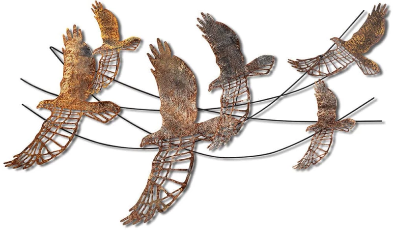 Διακοσμητικό Τοίχου Bys 891TNL2472 90x4x56cm Rust Wallity Μέταλλο