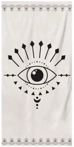 Πετσέτα Θαλάσσης 349MNT1101 Cream-Black L'Εssentiel Maison Θαλάσσης Polyester,Βαμβάκι