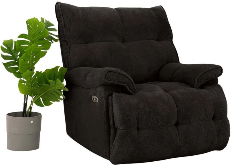 Πολυθρόνα Relax Soft Electric 752EST1515 100x80x105cm Black