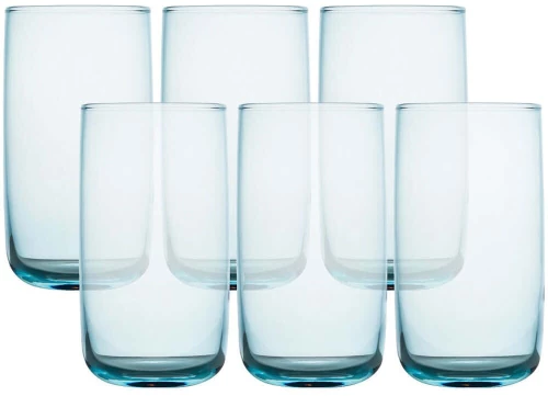 Ποτήρια Νερού (Σετ 6Τμχ) 409PBH1126 365ml Turquoise Hermia Γυαλί