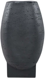 Βάζο Orbix 034630 19,5x13x35cm Black Ρητίνη