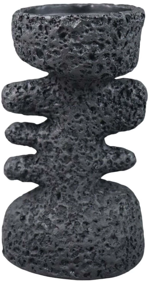 Κηροπήγιο Kycladic 034606 12x10x20cm Black Ρητίνη
