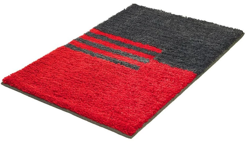 Πατάκι Μπάνιου Dynamic 9221 453 Grey-Red Kleine Wolke 70X120 Πολυέστερ