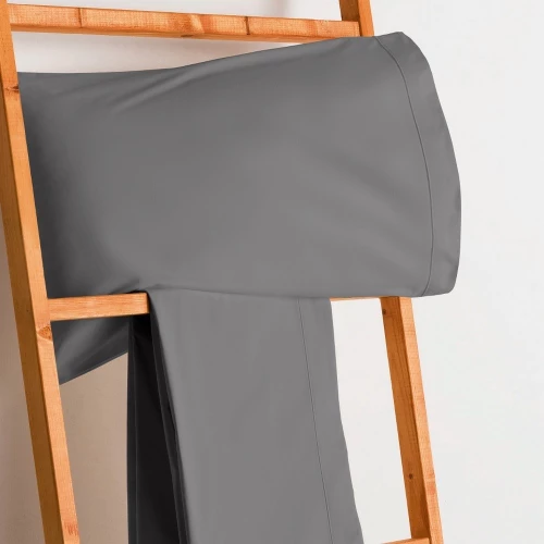 Σεντόνι Synthesis-517 Grey Vesta Home Διπλό 200x270cm 100% Βαμβακερό Περκάλι