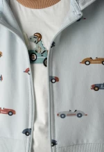 Hashtag Bebe Σετ 3Τμχ Με Ζακέτα Cars , Γαλάζιο