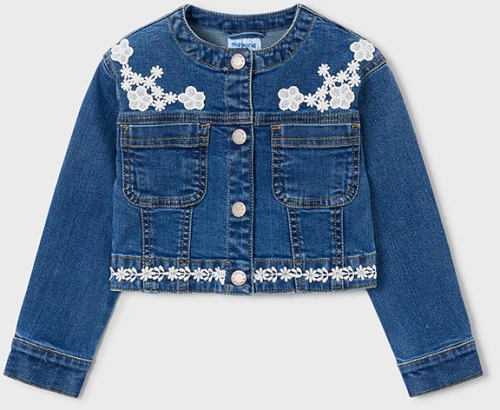 Mayoral Παιδικό Τζάκετ Τζίν Κιπούρ, Μπλέ