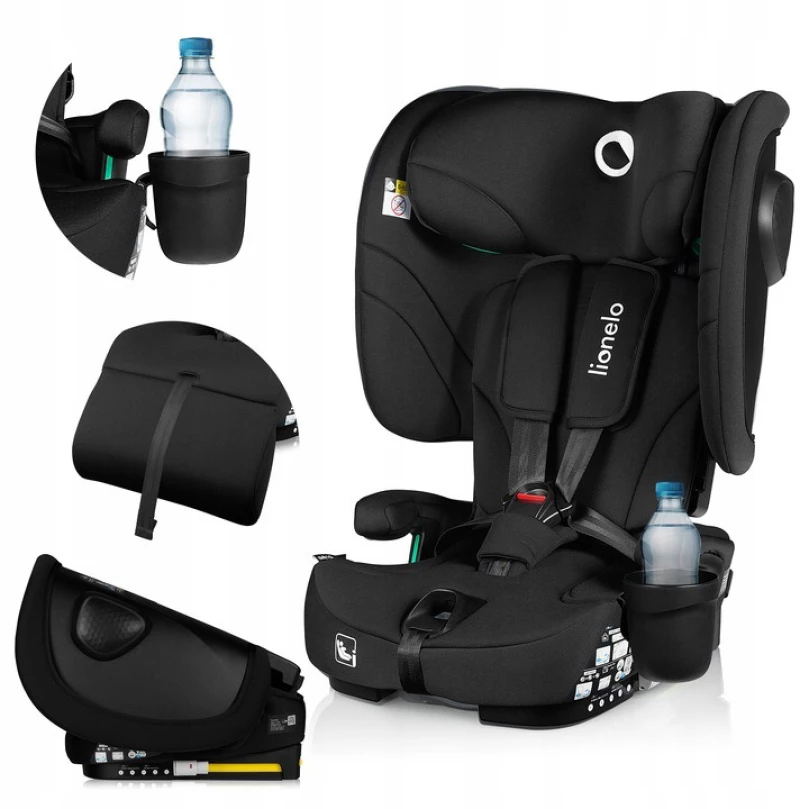 Lionelo Κάθισμα Αυτοκινήτου Nelly Ι-Size Ιsofix 76-150cm Black Carbon