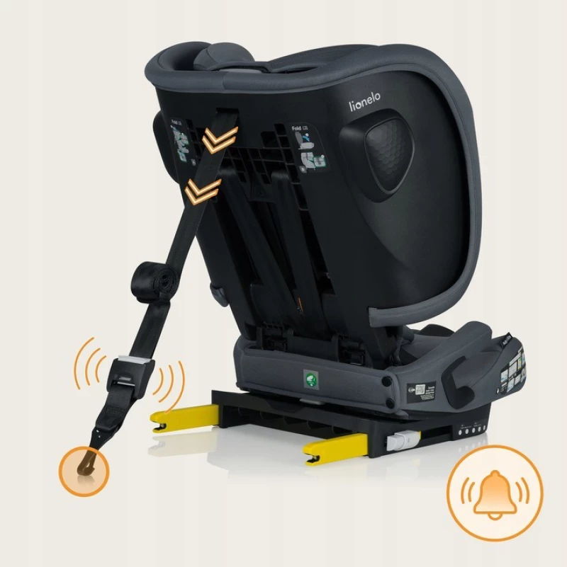 Lionelo Κάθισμα Αυτοκινήτου Nelly Ι-Size Ιsofix 76-150cm Black Carbon