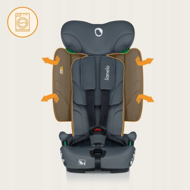 Lionelo Κάθισμα Αυτοκινήτου Nelly Ι-Size Ιsofix 76-150cm Black Carbon